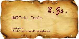 Márki Zsolt névjegykártya